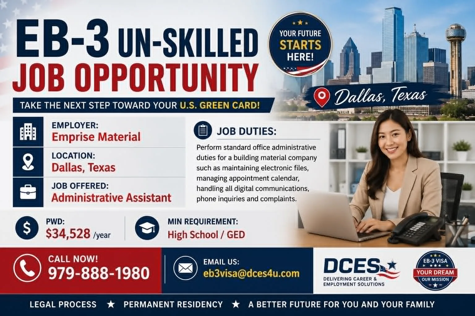 Emprise Material · Administrative Assistant · Dallas, TX